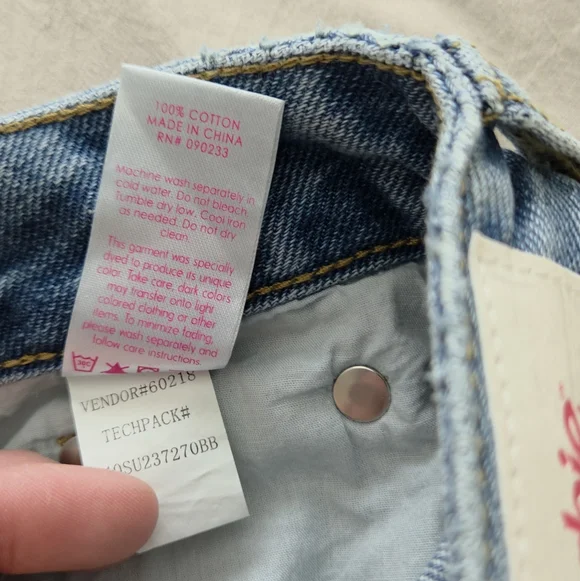 Barbie By Pacsun Light Wash Denim Midi Skirt with Front Slit Size 24 - Picture 6 of 6